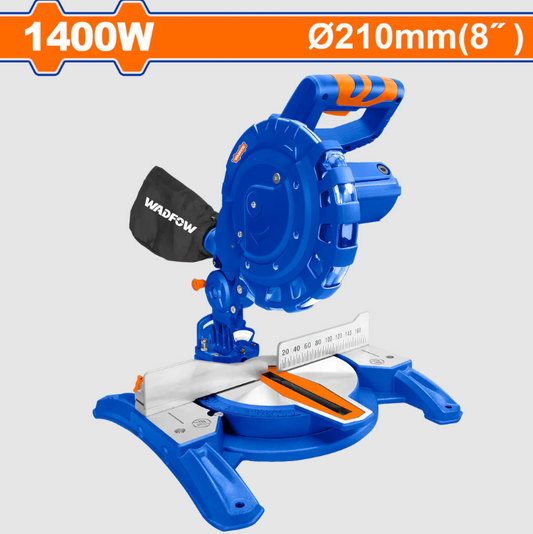 Fierastrau circular stationar Wadfow, 1400W, 5000rpm, dimensiune lama 210mmx25.4mm