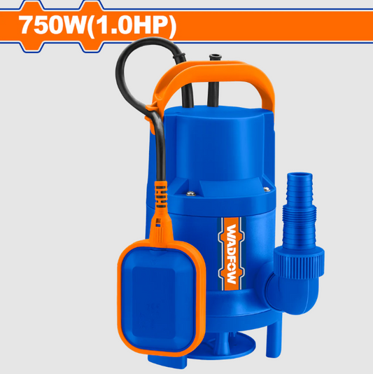 Pompa submersibila pentru apa murdara Wadfow, 1”, 750W, 240V, debit 217 l/min, lungime cablu 9m, inaltime refulare 8m, adancime 7m